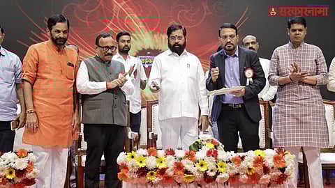 ...अन् मुख्यमंत्री शिंदेंचे 'या' कार्यक्रमात 'तुतारी' वाजवून झाले स्वागत!