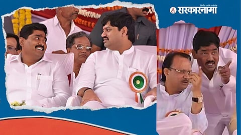 Bajrang Sonwane with Dhananjay Sonwane and Ajit Pawar