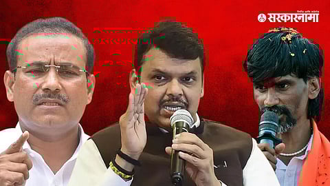 Rajesh Tope, Devendra Fadnavis, Manoj Jarange
