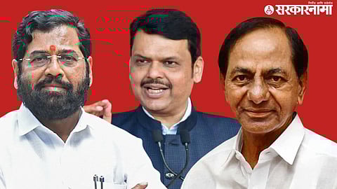 Eknath Shinde, Devendra Fadanvis, K Chandrashekhar Rao