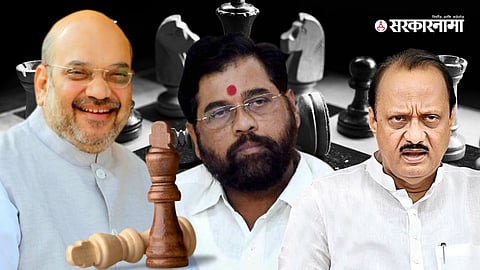 Amit Shah, Eknath Shinde, Ajit Pawar