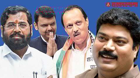 Eknath Shinde, Devendra Fadanvis, Ajit Pawar, Raju Patil
