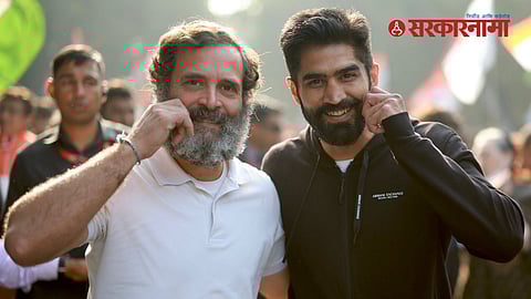Vijender Singh with Rahul Gandhi