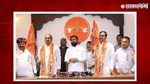 CM Eknath Shinde with two BSP MLAs