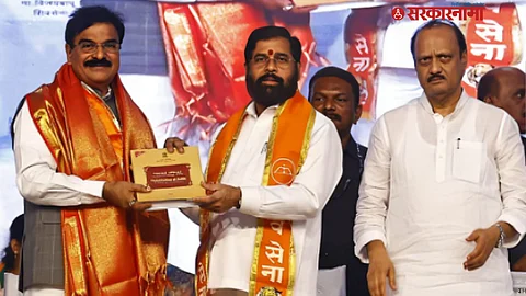 Vijay Shivtare, Eknath Shinde, Ajit Pawar