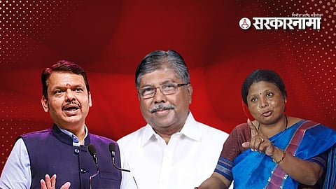 Sushma Andhare, Devendra Fadanvis and Chandrakant Patil