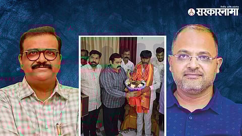 Sameer Bhujbal, Suhas Kande with Jarange Patil & Dr Rohan Borse