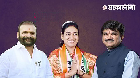 Vijay Karanjkar, MLA Saroj Ahire & Hemant Godse