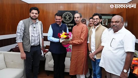 Uddhav Thackeray meets Maharashtra CM Devendra Fadnavis