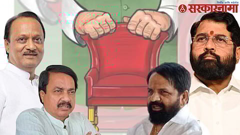 Ajit Pawar, Eknath Shinde, sunil tatkare And Bharat gogawale