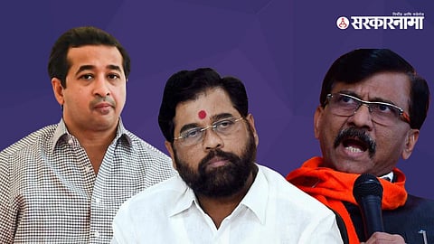 Nitesh Rane, Eknath Shinde, Sanjay Raut