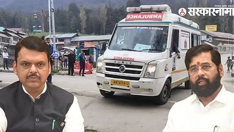 Security personnel at the site of the Pahalgam terrorist attack, ensuring safety of tourists and locals.