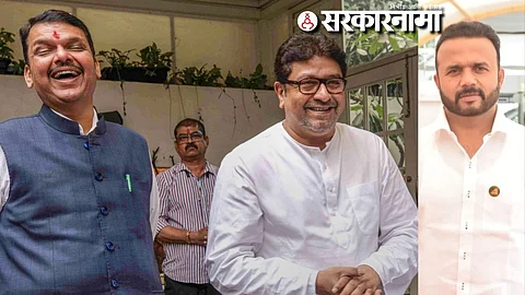 Devendra Fadnavis- Raj Thackeray-Jaykumar Gore