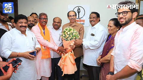MLA Anant Nar, providing a boost to Uddhav Thackeray-led Shiv Sena