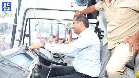 BJP MLA Mangesh Chavan driving