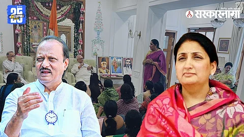 Ajit Pawar’s wife Sunetra Pawar meets Kangana Ranaut in Delhi, sparking claims of attending an RSS event. She denies knowledge of the event.