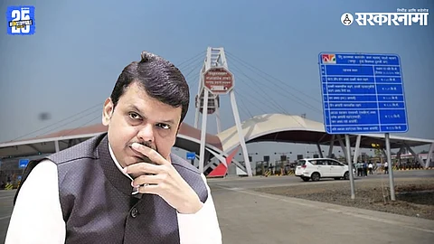 RTO officials conducting toll-free system testing on Samruddhi Mahamarg where EVs were wrongly charged despite exemption.