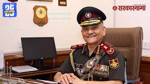 CDS General Anil Chauhan addressing defense officials, stressing that peace can only be ensured by staying prepared for war.