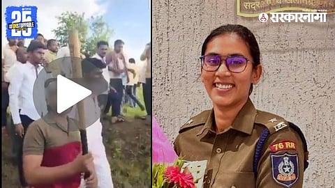 "Vijay Kumbhar presents video evidence in the IPS Anjana Krishna case, stressing how police arrived on time to avert a major mishap."