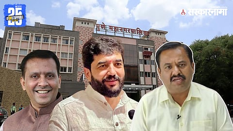 Prashant Jagtap addressing media while criticizing BJP leaders Murlidhar Mohol and Ganesh Bidkar over Pune municipal election ward restructuring.