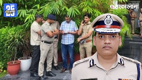 "Police officials outside the residence of Haryana IGP V Puran Kumar after his alleged suicide; investigation teams reviewing the 9-page note for corruption links."