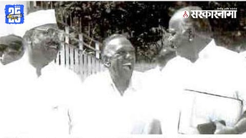 Former Sports and Cultural Affairs Minister Shyamrao Aastekar along with Sharad Pawar and Shrinivas Patil