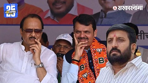 Ajit Pawar addressing media about Pune Police’s decision to deny weapon license despite MLA Yogesh Kadam’s recommendation.