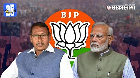 Senior BJP leader Rajen Gohain submits his resignation letter at Assam BJP headquarters, marking a major political development.