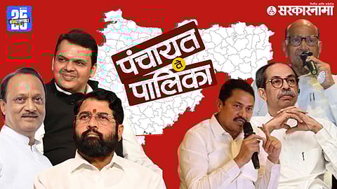 Political party flags seen ahead of Mira-Bhayandar Municipal Corporation elections as major parties announce solo contests.