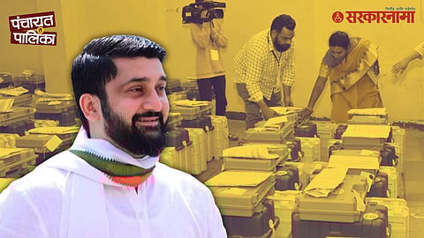 NCP leader Salil Deshmukh inspects the Mowad strongroom and alleges serious security lapses, claiming candidates are forced to guard EVMs themselves due to fears of tampering before counting.