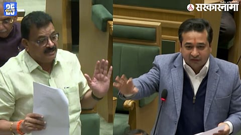 Maharashtra Assembly witnesses; Bhaskar Jadhav And Nitesh Rane