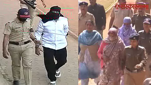 Gangster Bandu Andekar arrives under police protection to file nomination for Pune civic elections.