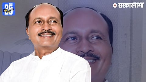 Former NCP Sharad Pawar faction leader Appasaheb Pawar during nomination filing after joining BJP in Daund taluka, amid heavy political activity on the last day of applications.