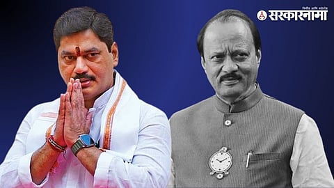 Dhananjay Munde paying last respects to late Deputy Chief Minister Ajit Pawar in Baramati, expressing deep grief and honoring the leader who shaped his political journey.