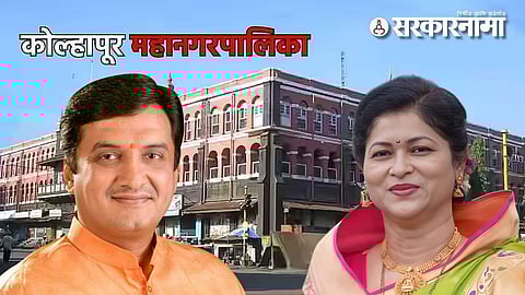 Ruparani Nikam, representing the Dhananjay Mahadik faction of the BJP, celebrating her appointment as the Mayor of Kolhapur, amidst discussions regarding the sidelining of veteran party workers.