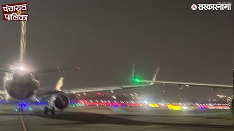 Indigo Air India wing collision Mumbai airport