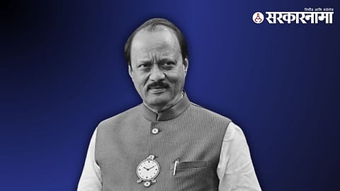 A file photo of Ajit Pawar interacting with journalists during a press interaction, reflecting his accessibility, sharp wit, and disciplined communication style.