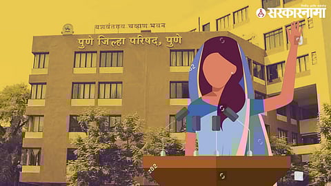 Campaign visuals from ZP elections amid controversy as police register a bigamy and harassment case involving the husband of a national party candidate in Pune district.