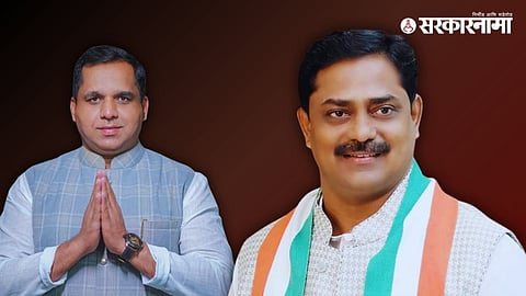 BJP leader Sangram Thopte reacts after his wife Swarupa Thopte defeats NCP leader Ranjit Shivtare in the Pune Zilla Parishad election, sparking political buzz in Bhor.