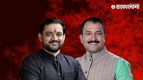 MLA Sunil Shelke addressing a press conference in Maval regarding EVM hacking allegations against BJP leader Bala Bhegade.