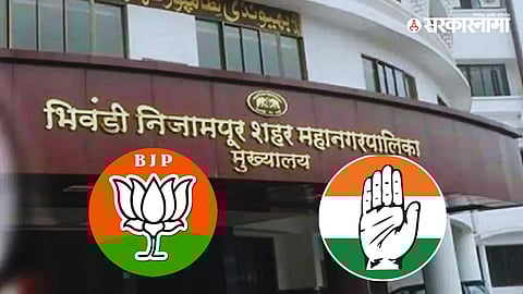 Congress leaders addressing media in Mumbai after BJP corporators in Bhiwandi joined the Secular Front ahead of the mayoral election.