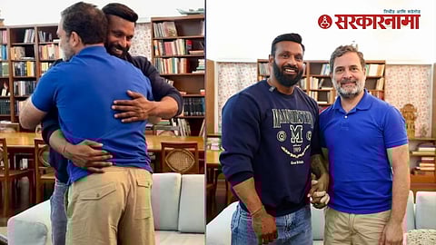 Rahul Gandhi hugging Mohammad Deepak from Kotdwar said similar flame should burn in every youth