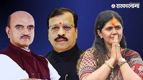 Pankaja Munde at a political event amid renewed discussions over BJP’s Rajya Sabha strategy and OBC leadership dynamics in Maharashtra.