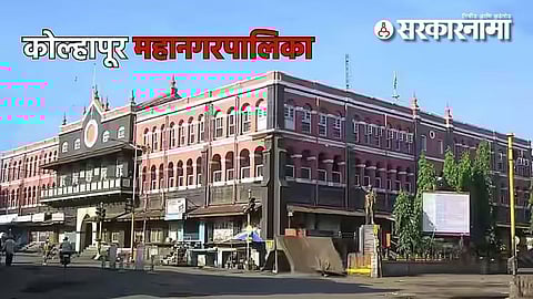 NCP leader Adil Faras expressing anger outside Kolhapur Municipal Corporation after Shiv Sena filed the only nomination for Transport Committee chairman amid Mahayuti alliance dispute.