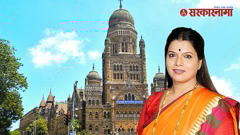 Mumbai Mayor Ritu Tawde announcing the city’s 100-day master plan, outlining seven priority initiatives aimed at improving governance, infrastructure, healthcare, and cleanliness across Mumbai.