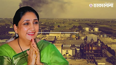 Sunetra Ajit Pawar after being elected unopposed as chairperson of the Malegaon Cooperative Sugar Factory in Baramati during the board meeting held under the supervision of election officer Vaibhav Navadkar.