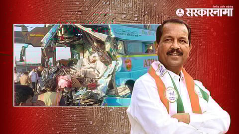 Bhaskar Bhagre coordinates with authorities after a bus carrying devotees from Nashik met with a serious accident near Kanpur.