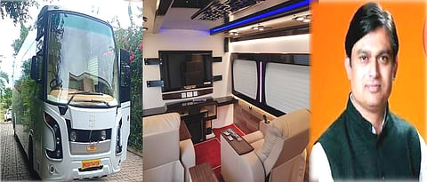 Koregaon MLA Mahesh Shinde have a crore bus; Luxurious convenience