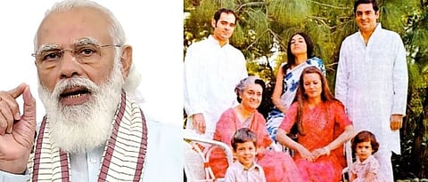 modi and gandhi family