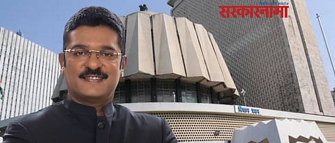 shiv sena mla pratap sarnaik attends maharashtra assembly session